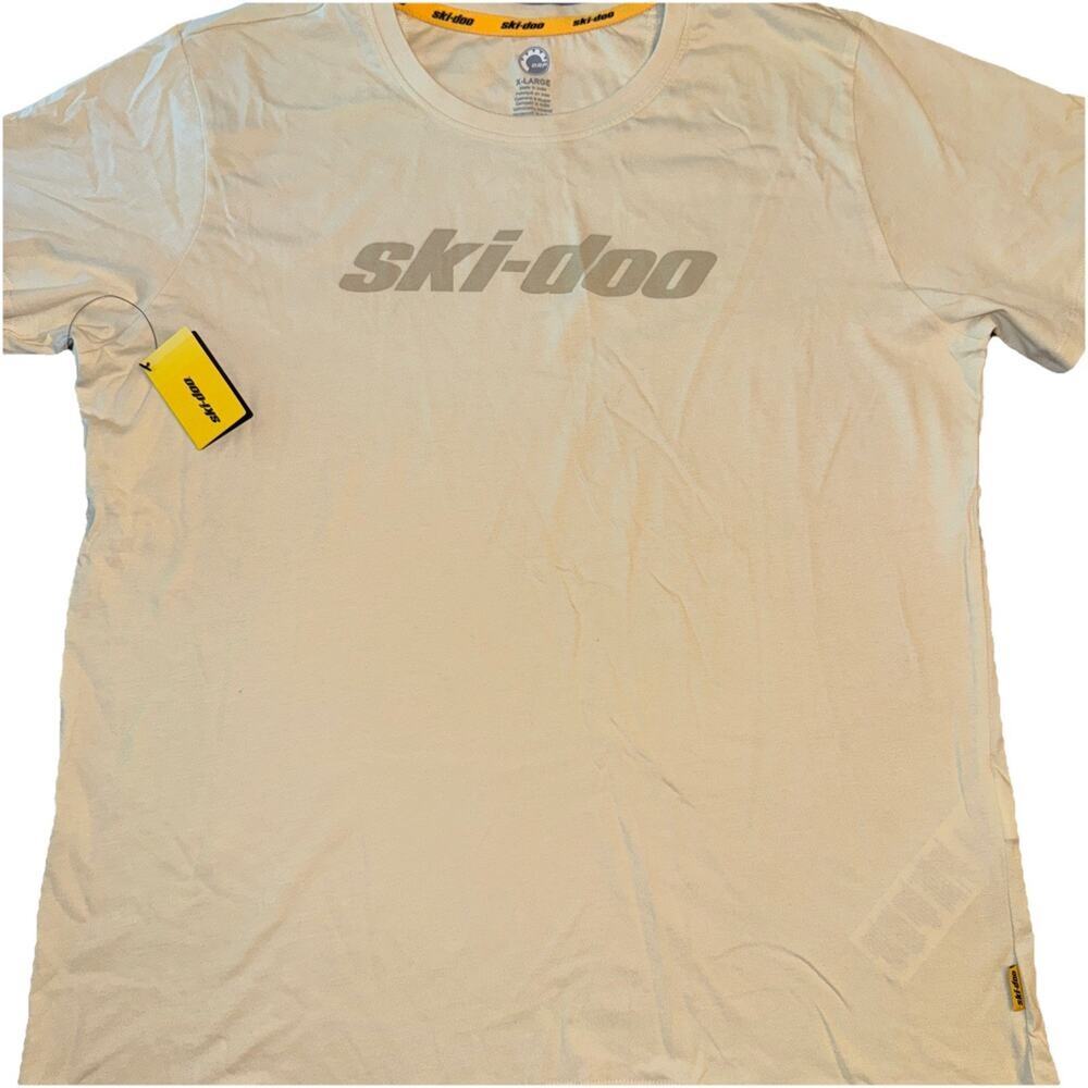Ski-Doo Snowmobiles Graphic T-Shirt Pale Yellow Men's Size 3XL NWT